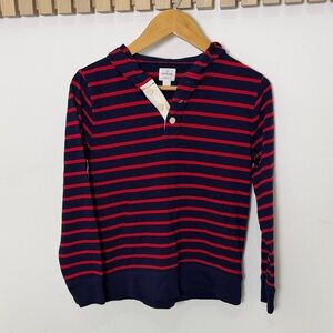 Crewcuts Navy and Red Striped Hoodie size large